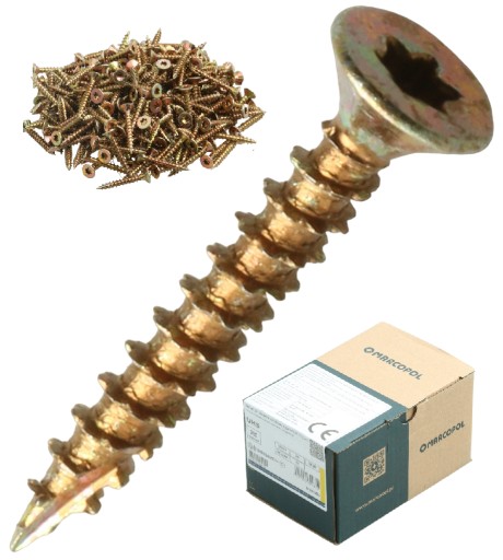 KONŠTRUKČNÉ SKRUTKY DO DREVA 3,5 x 25 mm TORX SKRUTKA 250 KS
