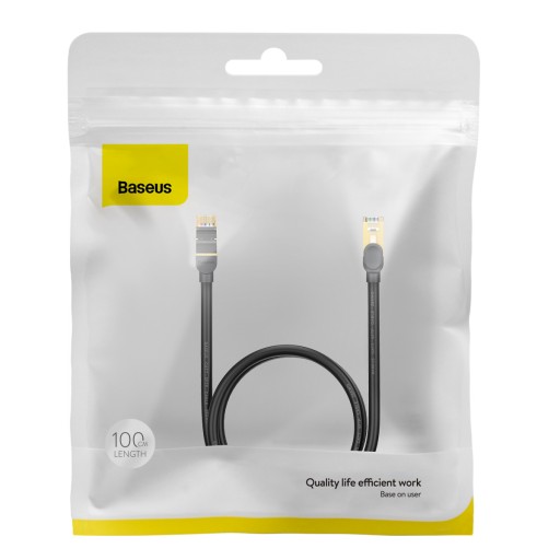 RÝCHLY SIEŤOVÝ KÁBEL BASEUS RJ45 CAT7 10 Gbps SILNÝ INTERNETOVÝ KÁBEL 1 m