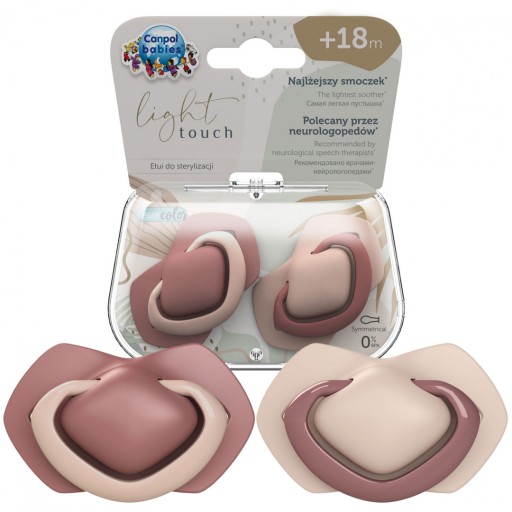 CANPOL ukľudňujúci cumlík 18+ 2 balenie silikónové puzdro