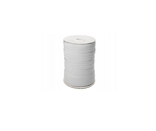 Guma Guma Elastická plochá páska, biela, 7mm, 1m