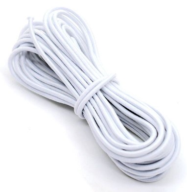GUMA KRUHÁ, PLAKOVANÁ, BIELE GUMA 3mm - 5 metrov