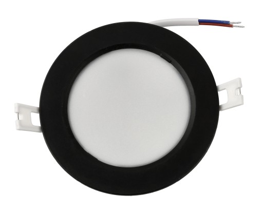 LED stropné svietidlo, zápustné, zápustné, 6W, 660lm, 4000K, čierne