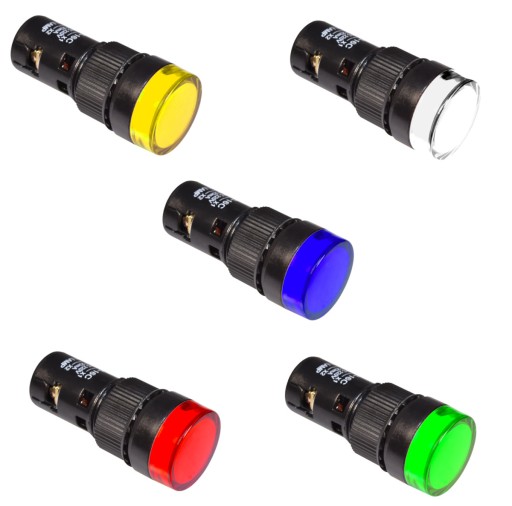 Signálne svetlo 16mm LED 24V modré