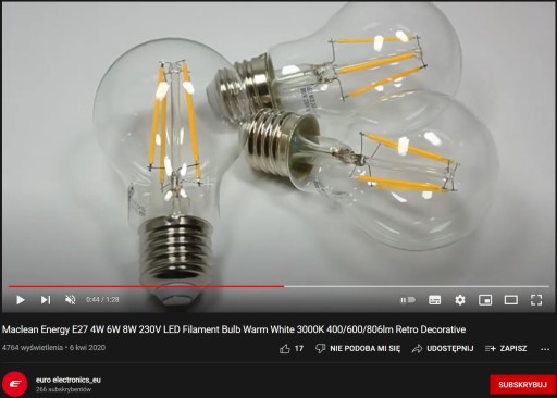 LED E27 ŽIAROVKA 4W 400lm 3000K TEPLÁ