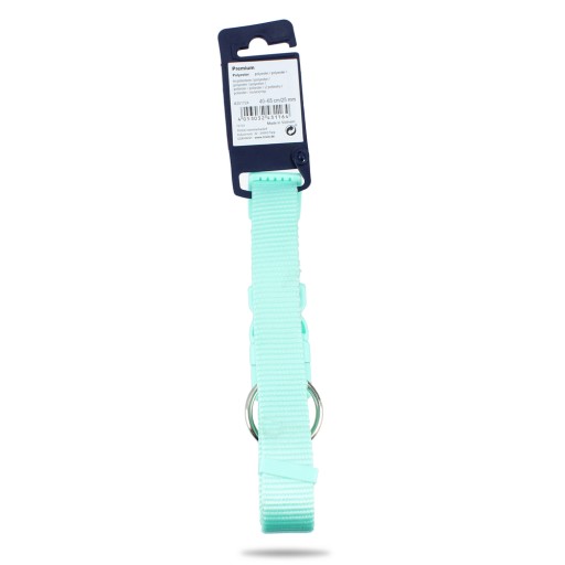 Prémiový obojok, pre psov, mint farba, L–XL: 40–65 cm/25 mm