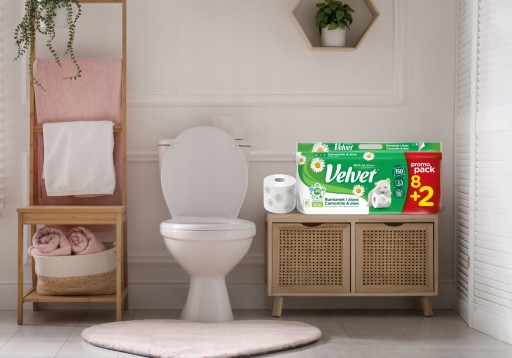 SAMETOVÝ TOALETNÝ PAPIER 8+2 HARMANČEK A ALOE 10 VALCOV
