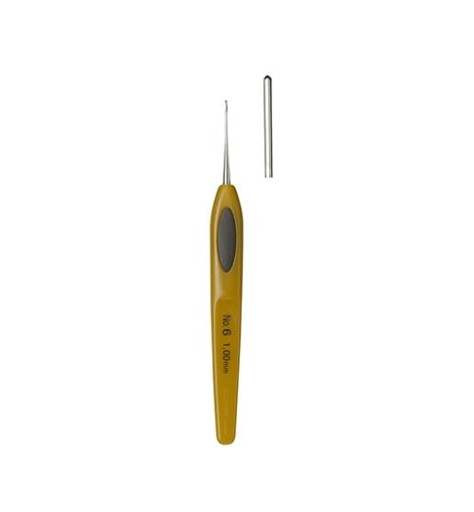 Háčik na háčkovanie Clover Soft Touch Steel / veľkosť 1,0 mm