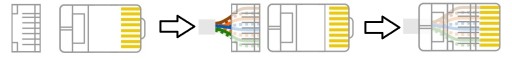 10 ks SVORKY ZÁSTRČKA RJ45 UTP Cat 6 s vodiacou LAN zástrčkou 8P8C Lanberg