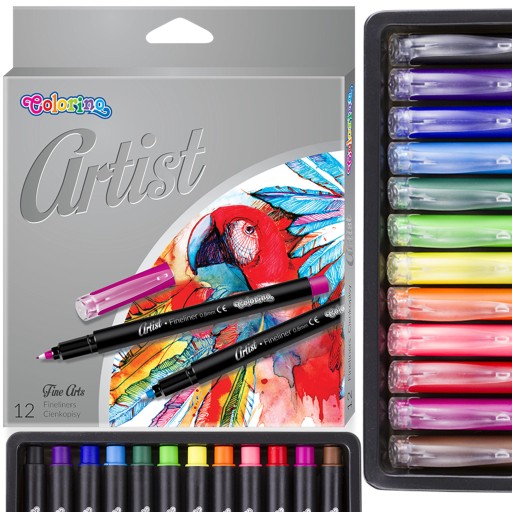 12-FAREBNÁ SÚPRAVA SÚPRAVA PISOVAČA ARTIST COLORINO 0,8mm