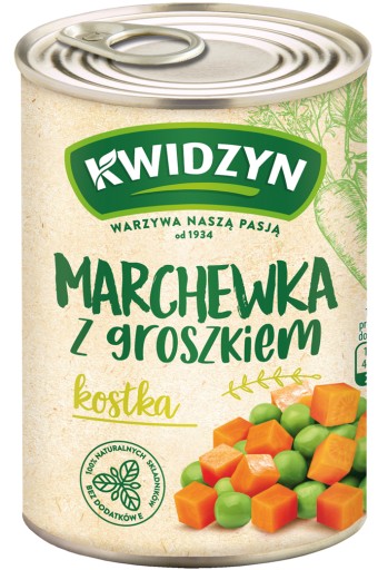Kwidzyn Mrkva s hráškom, plechovka, 400 g