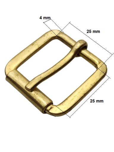Sedlárska pracka 25 / 25 / 4 mm mosadz 1 kus