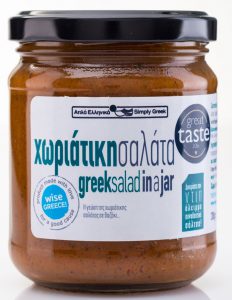 Cestovinový dip Grécky šalát v tégliku, GRÉCKY výrobok, dip na pizzu, cestoviny