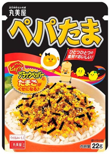 Furikake Pepatama, korenie a tamago ryžová poleva 22g Marumiya Japan