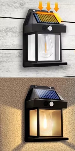 SOLÁRNE LED LAMPA LAMPA ZÁHRADNÁ FASÁDNA NÁSTENNÁ LAMPA SO SNÍMAČOM POHYBU