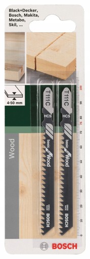 Pílový kotúč do priamočiarej píly Bosch Wood T 111 C, 2 ks