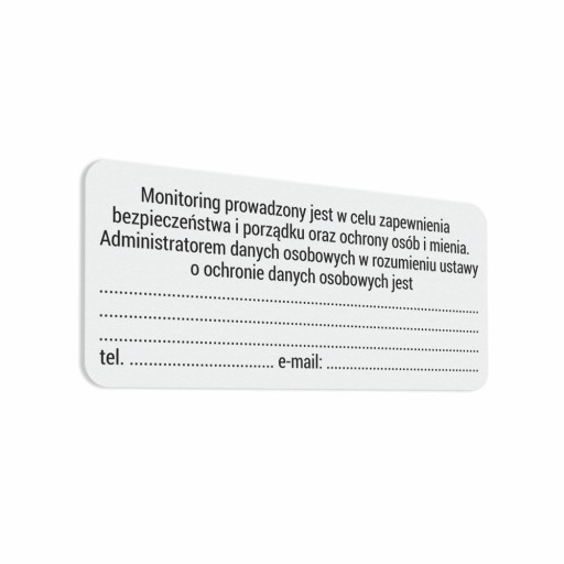 GDPR - informačná nálepka 4,5x10, monitoring