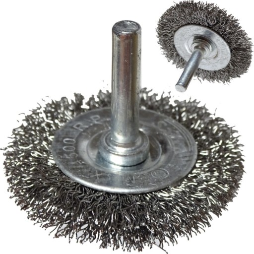 Okrúhla kefa s vlnitým drôtom 100x6 mm na okná