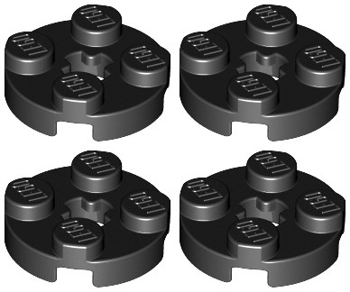 LEGO Okrúhly tanier 2x2 čierny 403226 4032 - 4 kusy