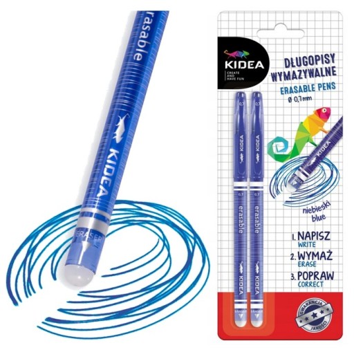 Súprava 2 zmazateľných pier KIDEA