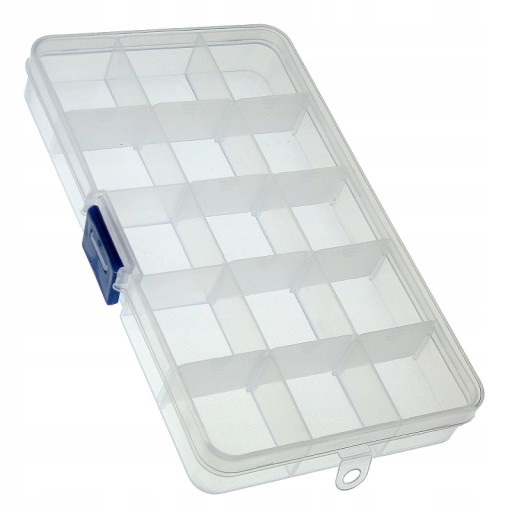 Organizérový kontajner s 15 priehradkami 17,5 x 10 x 2,2 cm