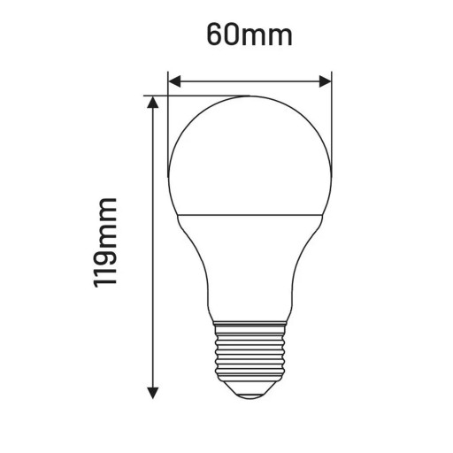 INQ LED svietidlo E27 12W 1160lm A60 3000K Tepl.