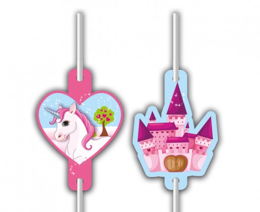 Narodeninové slamky Unicorn 4ks Narodeninové