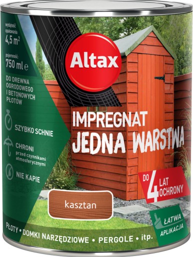 ALTAX WOOD Impregnácia Jednovrstvová 0,75L Gaštan