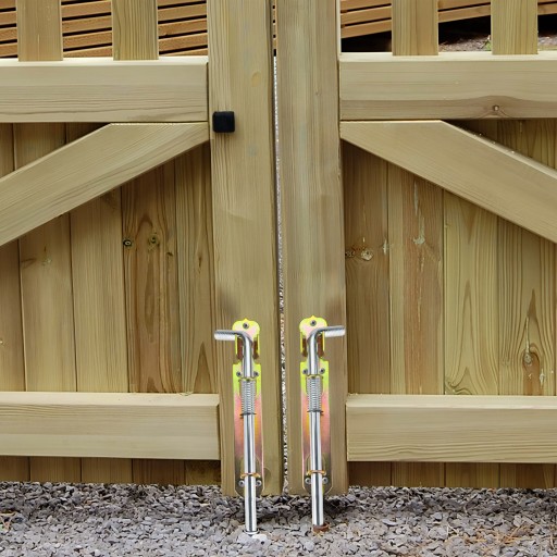 GATE LOCK s pružinou 180 mm, odpružený pre bránu s visiacim zámkom
