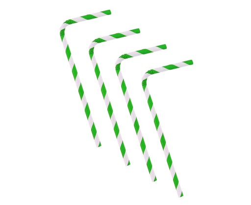 ZLAMOVANÉ ZELENÉ PAPIEROVÉ SLAMKY 200x6mm 12 kusov