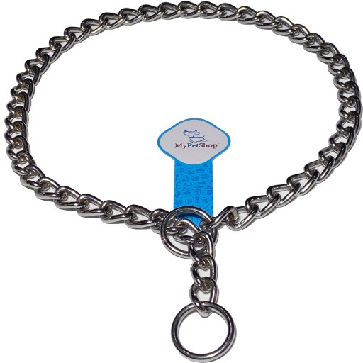 Behaviorálna svorka reťaze na obojok psa, tlmivka. Hladká Reg. 20-50 cm