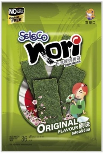 Chrumkavé morské riasy Nori Original Snack 36g