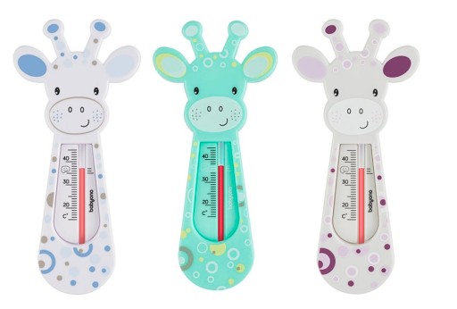 BABYONO PLÁVAJÚCE BEZPEČNÝ VODNÝ TEPLOMER VAŇOVÉ RÚRY ŽIRAFA