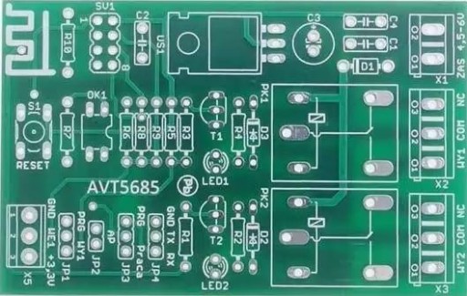 WiFi mikrokontrolér, AVT5685 PCB