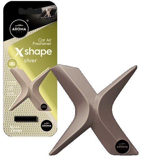VÔŇA DO AUTA AROMA CAR X-SHAPE SILVER AUTA OSVIEŽOVAČ