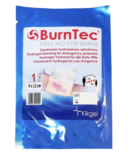 BurnTec záchranný hydrogélový obväz 6x12 cm