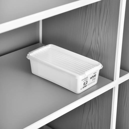 PLASTOVÝ KONTAJNER S VEKOM NA ÚLOŽNÝ BOX ORGANIZÁTOR 6L