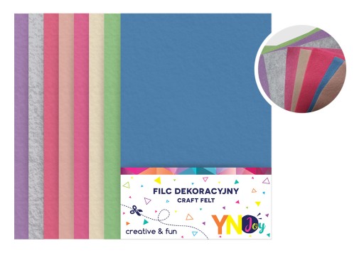 Ozdobná plsť INTERDRUK YNJ NOSTER MIX PASTEL