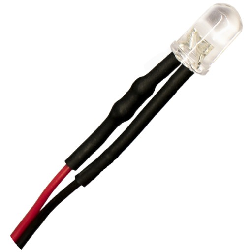 x5 LED 12V 10mm 9 FAREB, kábel 20cm