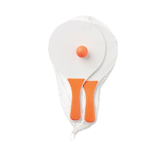 PLÁŽOVÝ TENISOVÝ SET 2 RAKETY + ORANŽOVÁ LOPIČKA