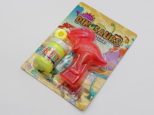 ŽIARIACE BUBLIČKOVÉ PISTOLE MYDLOVÉ BUBLINY DINOSAUR LED STROJ