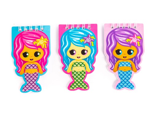 NOTEBOOK MINI NOTEBOOK MERMAID RÔZNE FARBY