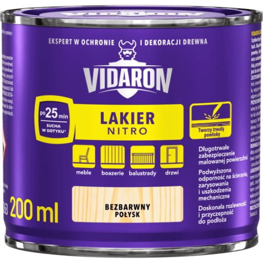 VIDARON NITRO LAK NA DREVO 0,2L BARRY LESK