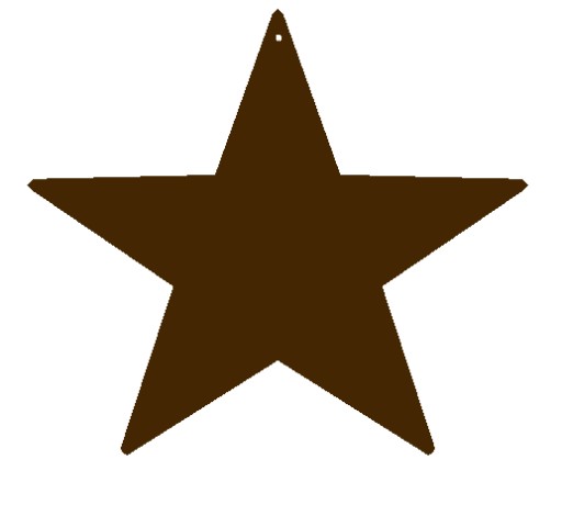 Dekor prívesok, prelamovaná dekorácia STAR, farby