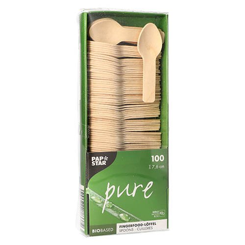 Ekologické lyžice na fingerfood 7,6 cm 100 ks