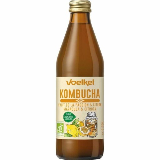 Marakuja-citrónová kombucha BIO 330 ml