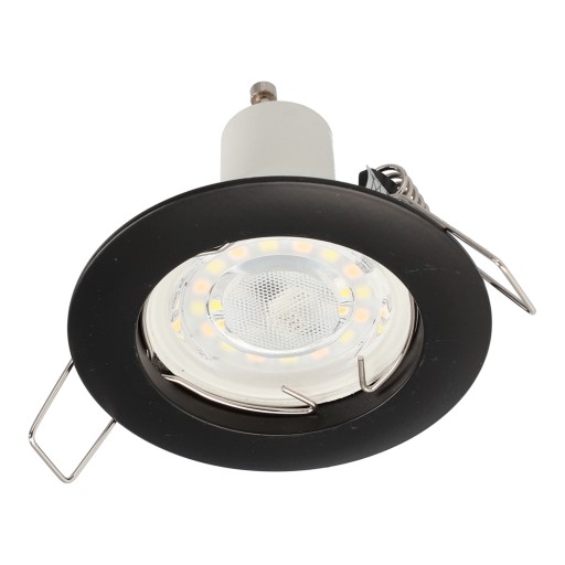 SET HALOGÉNOVÉ SVETLÁ + GU10 LED KRUH ČIERNA