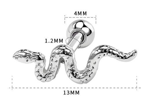 Piercing do uší SNAKE, VIDER HELIX LOBE SS316L