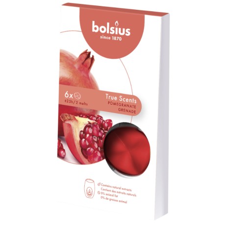Vonný vosk do krbu Granátové jablko 6 ks BOLSIUS