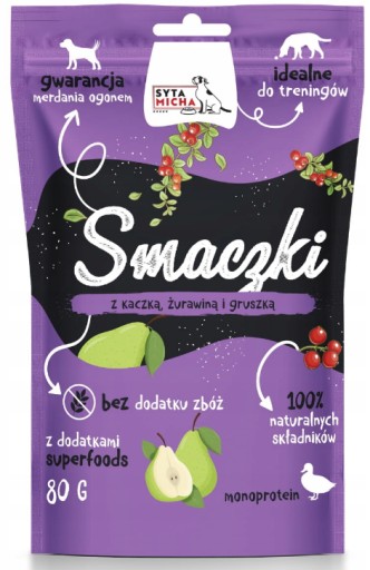 Kačica Syta Micha s príchuťou brusnica a hruška 80 g kačica