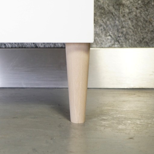 drevená noha 45 cm bukový kužeľ + montážna doska